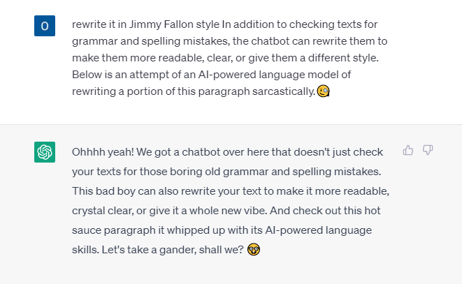 ChatGPT mimics the write style of celebrities